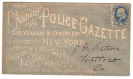 Police // Lettre The National Police Gazette New York - Police - Gendarmerie