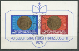 Liechtenstein 1976 70. G. V. Fürst Franz Josef II. Block 10 Gestempelt (C13664) - Oblitérés