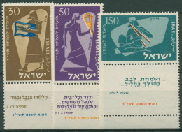 Israel 1956 Jüdische Festtage Musikinstrumente 135/37 Mit Tab Postfrisch - Nuovi (con Tab)