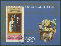 Jemen (Nordjemen) 1969 Kultur-Olympiade Gemälde Block 113 Gestempelt (C97836) - Yemen