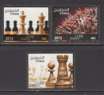 2012 Jordan Chess Echecs   Complete Set Of 3 MNH - Jordanie