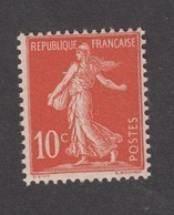 France - Semeuse - N°134a ** Type I - Neuf Sans Charnière - Variété Rouge Clair - TB - Nuevos