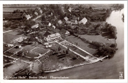 Fröhlicher Hecht , Bindow (Mark) , Fliegeraufnahme (Stempel: Bindow Dorf über Königs Wusterhausen 1934 , Nach Norwegen) - Königs-Wusterhausen