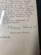 Philippe Hériat - 1947 - Correspondance [Tapuscrit Signé] - Writers