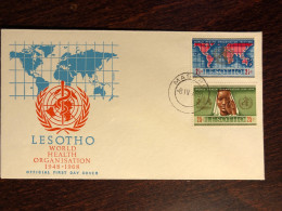 LESOTHO FDC COVER 1968 YEAR WHO OMS  HEALTH MEDICINE STAMPS - Lesotho (1966-...)