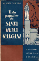 Vida Popular De Santa Gema Galgani - Mª Berta Quintero - Biografías