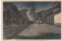 AFRICA ORIENTALE ITALIANA  /  Ferrovia MASSAUA  ASMARA _ Ediz. Cartoleria A.O. Massaua _ Viaggiata - Erythrée