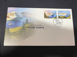 27-2-2024 (1 Y 24) Australia FDC - Norfolk Island - Cruise Ship / Paquebot - Norfolk Island