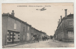 335 DEPT 51 : édit. E Moisson : Givry En Argonne Grand'Rue " Avion Biplan " Visé Le 19 Mai 1915 - Givry En Argonne