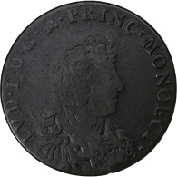 Monaco, Louis I, 3 Sols, Pezetta, 1693, Monaco, Billon, TB, Gadoury:MC49 - 1505-1795 Van Lucien Ier Tot Honoré III