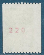 N°3100a Roulette Luquet La Poste 2,70 Vert Avec N° Rouge 220 Neuf** - Coil Stamps