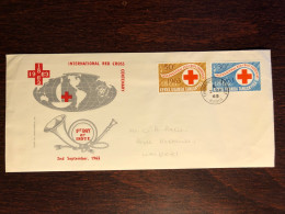 KENYA UGANDA TANZANIA FDC COVER 1963 YEAR RED CROSS HEALTH MEDICINE STAMPS - Kenya, Ouganda & Tanzanie