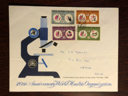 KENYA UGANDA TANZANIA FDC COVER 1968 YEAR WHO OMS HEALTH MEDICINE STAMPS - Kenya, Uganda & Tanzania