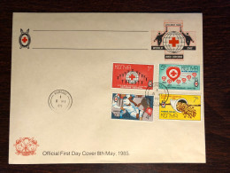 KENYA FDC COVER 1985 YEAR BLOOD DONATION DONORS RED CROSS HEALTH MEDICINE STAMPS - Kenya (1963-...)
