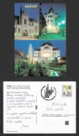 SD)2000 SLOVAKIA  POSTCARD ST. PETERSBURG CATHEDRAL AND FOUNTAIN, TRNAVA CITY, SQUARE OF THE HOLY TRINITY, CIRCULATED TO - Otros & Sin Clasificación