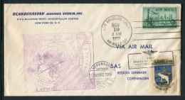 1952 USA Los Angeles - Copenhagen SAS Greenland First Flight Cover  - Brieven En Documenten