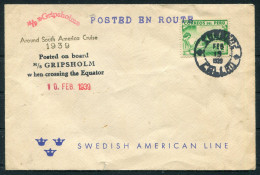 1939 Peru M/S GRIPSHOLM Swedish American Line Ship Cover - Pérou