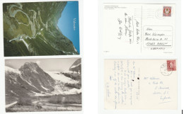 1958- 2002 Postcards MOUNTAINS Boyumbreen Sogn, Videseter Strynefjellvegen NORWAY To Gb Germany Cover Stamps Postcard - Cartas & Documentos