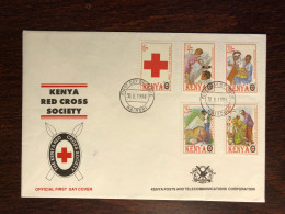 KENYA FDC COVER 1996 YEAR BLOOD DONATION RED CROSS IMMUNIZATION HEALTH MEDICINE STAMPS - Kenya (1963-...)