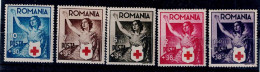 ROMANIA 1941 RED CROSS MI No 696-700 MNH VF!! - Neufs