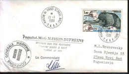 FRANC ANTARCTIC - T.A.A.F. - PAQUEBOT MARION DUFRESNE - 1981 - Antarctic Wildlife