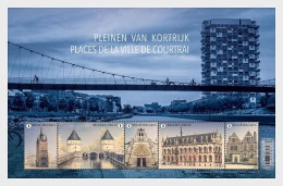 Belgium 2023 Squares Of Kortrijk Stamp Sheetlet MNH - Nuevos
