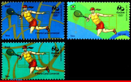 Ref. BR-OLYM-E21 BRAZIL 2015 - OLYMPIC GAMES, RIO 2016,TENNIS, STAMPS OF 3RD & 4TH SHEET, MNH, SPORTS 3V - Sommer 2016: Rio De Janeiro