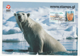 POLAR BEAR Tasiilaq GREENLAND  2004 Special EVENT Card Multi Stamps  Postcard Cover Sailing Ship - Cartas & Documentos