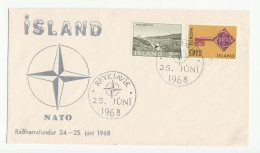 NATO Conference 1968 EVENT Cover ICELAND Stamps - Cartas & Documentos