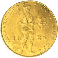 Pays-Bas- Ducat Au Chevalier 1928 Utrecht - Zilveren En Gouden Munten