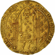France, Charles V, Franc à Pied, 1365-1380, Atelier Incertain, Or, SUP - 1364-1380 Karel V De Wijze