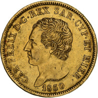 Royaume De Sardaigne, Carlo Felice, 80 Lire, 1830, Genoa, Or, TTB+, KM:123.2 - Piémont-Sardaigne-Savoie Italienne