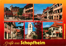 73003122 Schopfheim Marktplatz Strassenpartie Kirche Schopfheim - Schopfheim