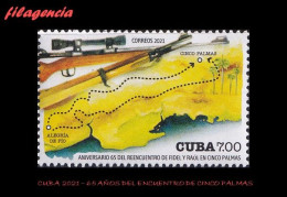 CUBA MINT. 2021-19 65 AÑOS DEL ENCUENTRO DE CINCO PALMAS. FECHA HISTÓRICA DE LA REVOLUCIÓN CUBANA - Ongebruikt