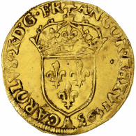 France, Charles X, Écu D'or Au Soleil, 1593, Paris, Or, TTB, Gadoury:525 - 1589-1610 Heinrich IV.