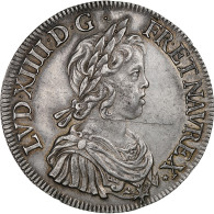 France, Louis XIV, Écu à La Mèche Courte, 1643, Paris, Argent, SUP - 1643-1715 Louis XIV The Great