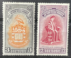 Leeward Isands   - MH*  - 1951   - # 130/131 - Leeward  Islands