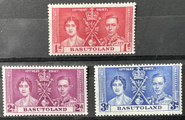 BASUTOLAND - MH*  - 1937 CORONATION ISSUE - # 15/17 - 1933-1964 Colonie Britannique