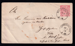 Ziffer 1 Gr. Mit K1 MAGDEBURG.BHF. 27.3.70 An Frau Baronin Von Kahlen,  - Postal  Stationery