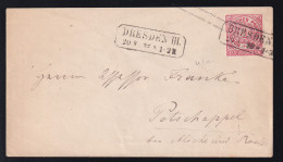 Ziffer 1 Gr. Mit R2 DRESDEN III 20.V.740 Nach Potschappel - Postal  Stationery