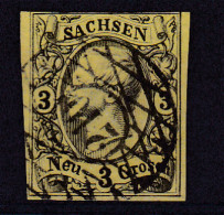 König Johann I 3 Ngr. Mit Nummernstempel 210 (= Buchholz) - Sachsen