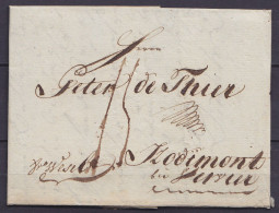 L. Datée 18 Octobre 1797 De LIPPSTADT Pour HODIMONT Bei Verviers - Man. "pro Wessel" - Port "15" - 1794-1814 (Franse Tijd)