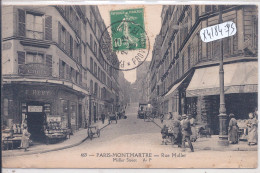 PARIS XVIII EME- MONTMARTRE- RUE MLLER- EPICERIE REBY- PLIURE BAS DROIT- AP 469 - Distretto: 18