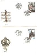 FDC 142-3 Czech Republic Joint Issue With Israel 1997 Lion, Rabbi Löw, Alt Neu Synagoge - FDC