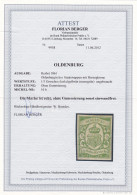 Oldenburg: Michel Nr. 10b, Ohne Gummi, BPP Attest - Oldenburg