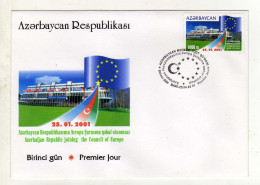 Enveloppe 1er Jour AZERBAIDJAN AZERBAYCAN Oblitération  BAKI 25/04/2001 - Azerbaiján
