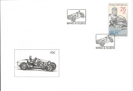 FDC 744 Czech Republic Legends Of The Masaryk Ring Louis Chiron, Winner 2012 - Automobile