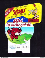 ASTERIX : Pub VACHE QUI RIT Pour Badge Aux Jeux Olympiques 1991 - Astérix