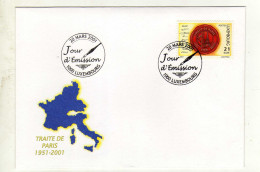 Enveloppe 1er Jour LUXEMBOURG Oblitération 1000 LUXEMBOURG 20/03/2001 - FDC