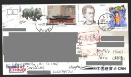 China Train Card With Recent Stamps Sent To Peru - Usati